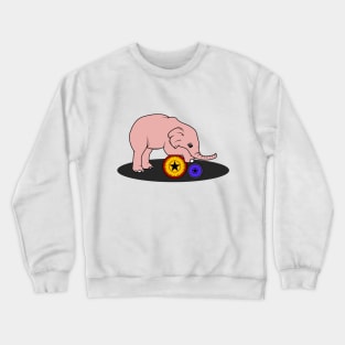 Baby elephant at Circus with Ball Crewneck Sweatshirt